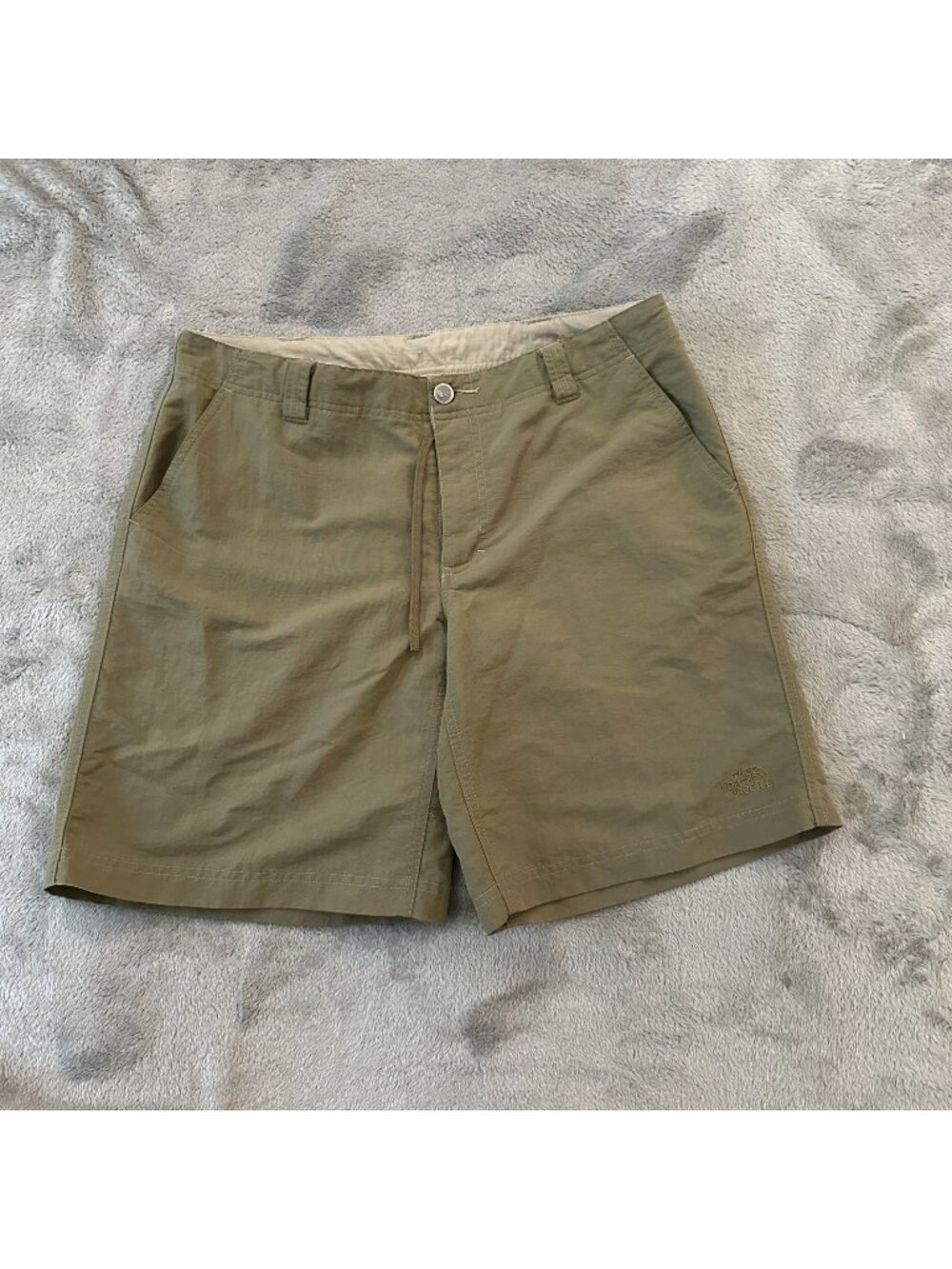 The North Face Green Nylon Hiking Shorts Women's size 10 Outdoor Gorpcore